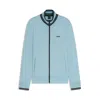 Hugo Boss Zip-up Sweatshirt With Striped Trims In Blue