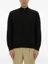 Hugo Boss Boss Shirt With Zip In Black