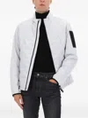 Hugo Boss Zipped Padded Jacket In White