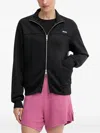 Hugo Boss Zip-up Sweatshirt With Contrast Logo In Black