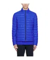 Hugo Boss Zipper Cotton Suit With Vertical Collar In Blue