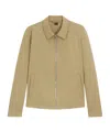 Hugo Boss Beckham X Cotton-blend Jacket With Zipped Closure In Green