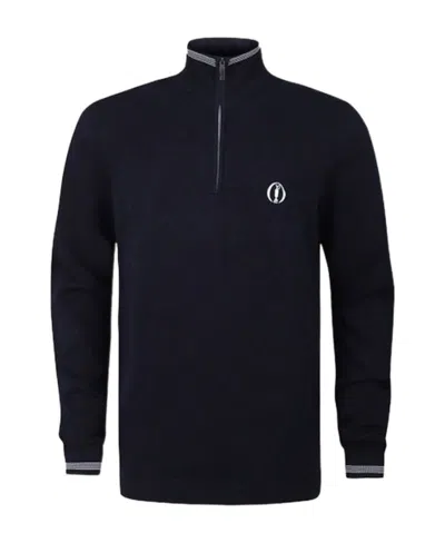 Hugo Boss Zipper Long-sleeved Polo Shirt In Black