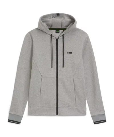 Hugo Boss Zipper Sweatshirt In Gray