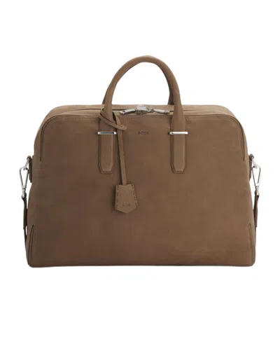 Hugo Boss Zipper Travel Bag In Green