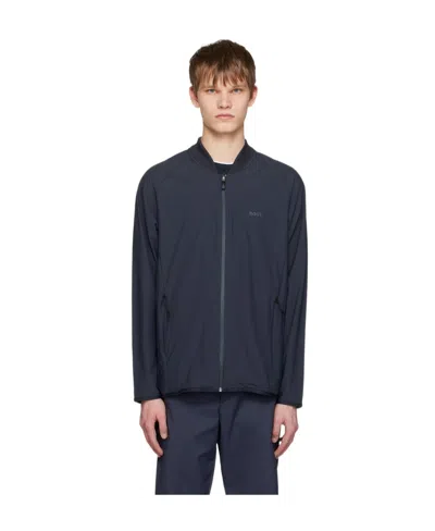 Hugo Boss Zippered Casual Jacket In Black