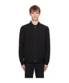 Hugo Boss Zippered Long-sleeved Casual Jacket In Black