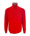 Hugo Boss Zippered Long-sleeved Sweater In Red