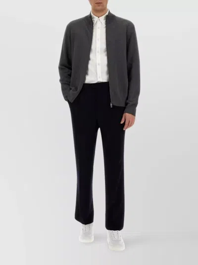 Hugo Boss Zippered Top High Collar In Black