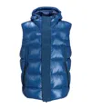 Hugo Boss Zippered Vest In Blue