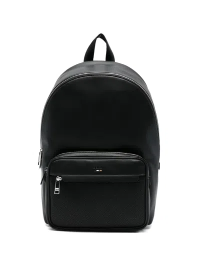 Hugo Boss Zip-pocket Backpack In Black