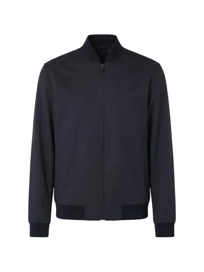 Hugo Boss Zip-up Bomber Jacket In Blue