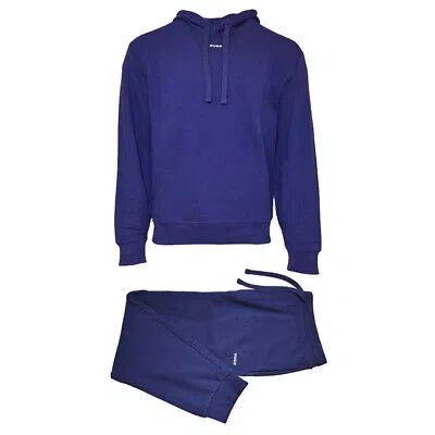 Pre-owned Hugo Boss Men Tracksuit_dapodayote Sweatshirt Pull Over Cotton Navy In Blue