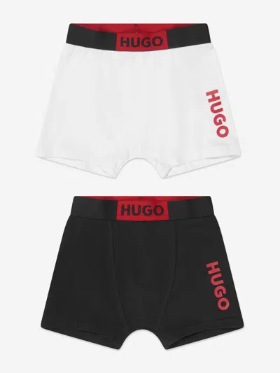 Hugo Kids' Boys Boxer Shorts Set (2 Pack) In Black