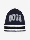 Hugo Boss Logo-embroidered Beanie In Blue