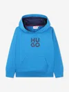 Hugo Boss Logo-print Hoodie In Blue