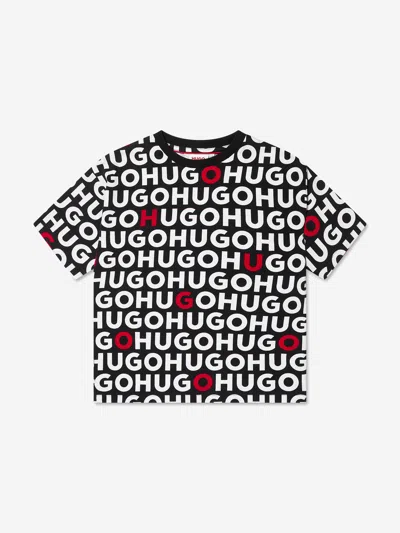 HUGO BOYS LOGO PRINT T-SHIRT