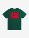 Hugo Boss Logo-print Cotton T-shirt In Green