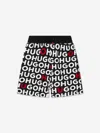 Hugo Boss Monogram-print Drawstring Bermuda Shorts In Black