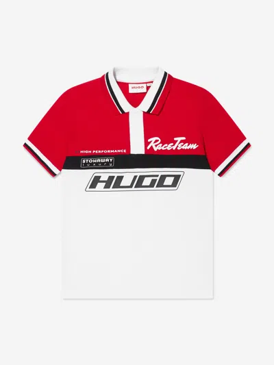 Hugo Babies' Boys Racing Polo Shirt In Red