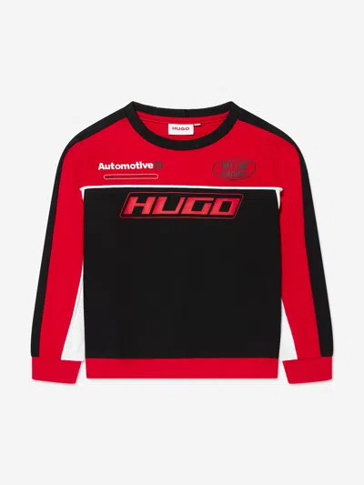 Hugo Teen Boys Red Cotton Racing Sweatshirt