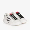 Hugo Boss Hugo Boys White Leather Lace-up Trainers In White