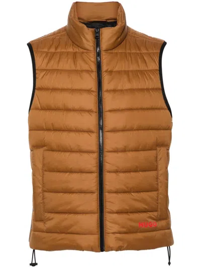 Hugo Boss Brentino Gilet In Braun