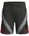 Hugo Boss Hugo By  Men's Colorblocked Logo Oversized 7.6" Shorts In Blk