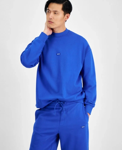 Hugo Boss Hugo By  Men's Logo Sweatshirt In Open Blue