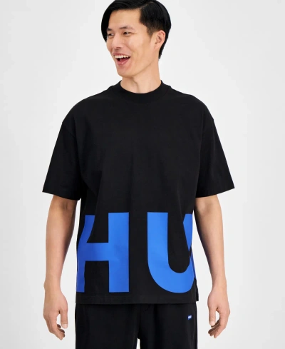 Hugo By  Boss Men's Oversized-fit Logo Graphic T-shirt In Black