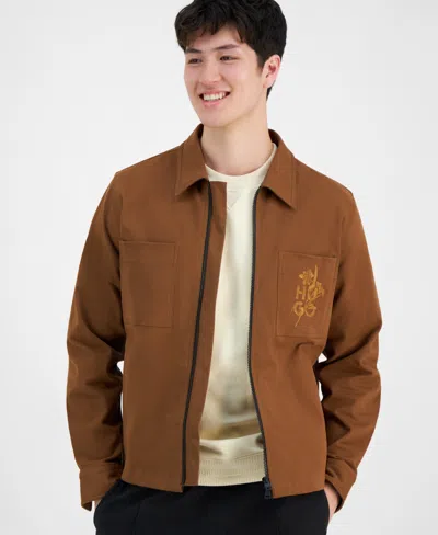 Hugo Boss Hugo Evalom Jacket In Med Brn