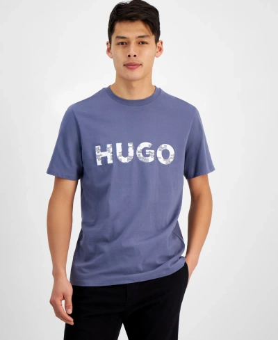 Hugo By  Boss Men's Regular-fit Logo Graphic T-shirt, Created For Macy's In Amalfi Blue