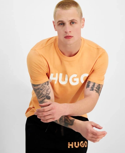 Hugo By  Boss Men's Regular-fit Logo Graphic T-shirt, Created For Macy's In Medium Orange