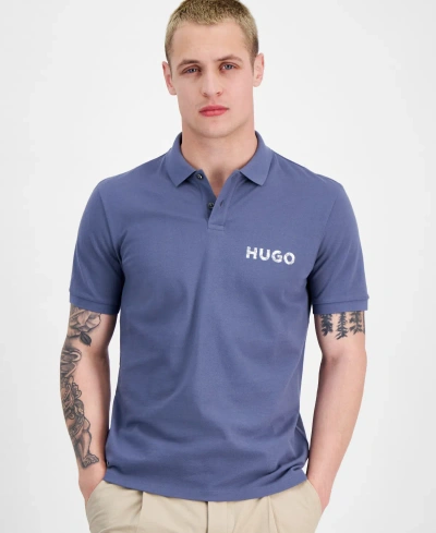 Hugo By  Boss Men's Regular-fit Logo-print Polo Shirt, Created For Macy's In Amalfi Blue
