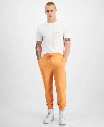 Hugo By  Boss Men's Regular-fit Sweatpants In Medium Orange