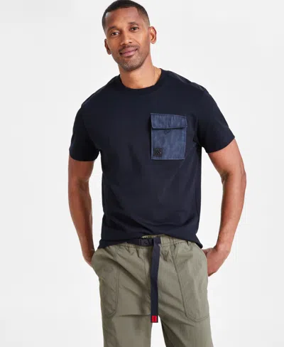Hugo By  Boss Men's Relaxed Fit Short Sleeve Pocket T-shirt In Black