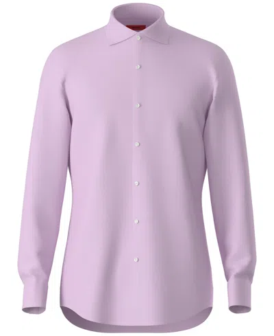 Hugo Boss Hugo By  Men's Slim Fit Solid Dress Shirt In Purple
