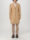 Hugo Boss Coat Hugo Men Color Beige In Beige