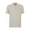 Hugo Boss Hugo Dekok Zip Polo In Light Grey