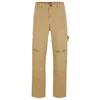 Hugo Boss Cotton-canvas Trousers With Distressed Details In Beige