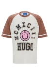 Hugo Boss Happy Hugo Print Loose-fit T-shirt In White
