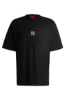 Hugo Boss Cotton-jersey Oversize-fit T-shirt With Seasonal Artwork In Black