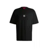 Hugo Boss Cotton-jersey Oversize-fit T-shirt With Seasonal Artwork In Black