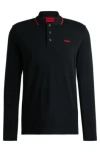 Hugo Boss Hugo Derrikos Regular Fit Polo T Shirt Black In Black