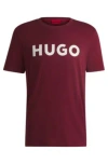 Hugo Boss Hugo Dulivio Crew Neck T Shirt Burgundy In Dark Pink