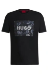 Hugo Boss Cotton-jersey Regular-fit T-shirt With Seasonal Artwork In Black