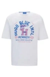 Hugo Boss Cotton-jersey Regular-fit T-shirt With Seasonal Graphics In White