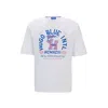 Hugo Boss Cotton-jersey Regular-fit T-shirt With Seasonal Graphics In White