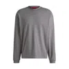 Hugo Boss Cotton-jersey Relaxed-fit T-shirt With Logo Print In Grey