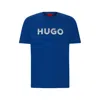 Hugo Boss Cotton-jersey T-shirt With 3d Logo In Blue